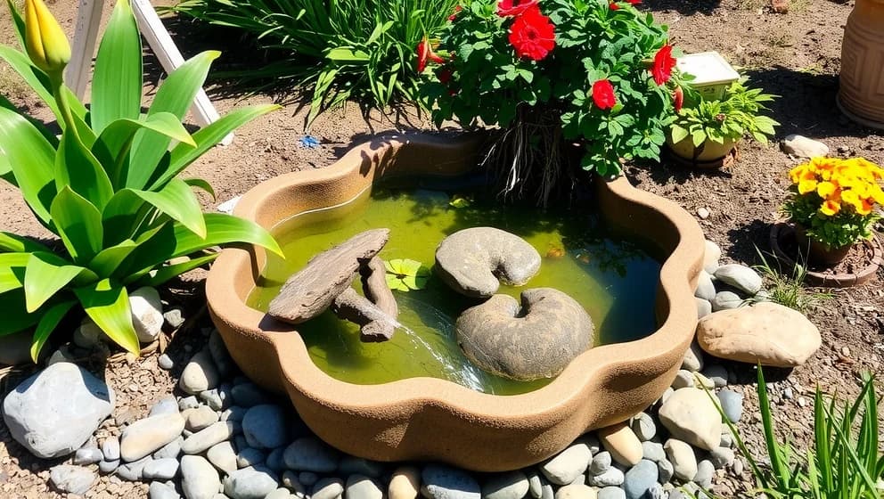 Liten damm balja för hemmet och trädgården